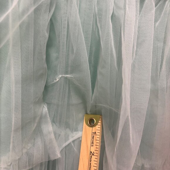 Likely Tulle Halter Midi Dress With Tiered Ruffle Layers & Ruched Womens Size 6 - Picture 5 of 9